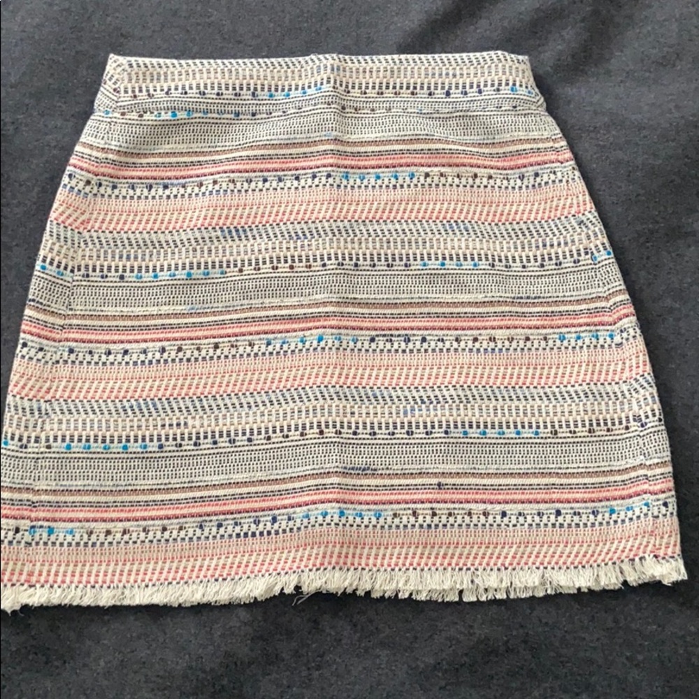 NWT Ann Taylor Distressed Multi-colored Skirt
